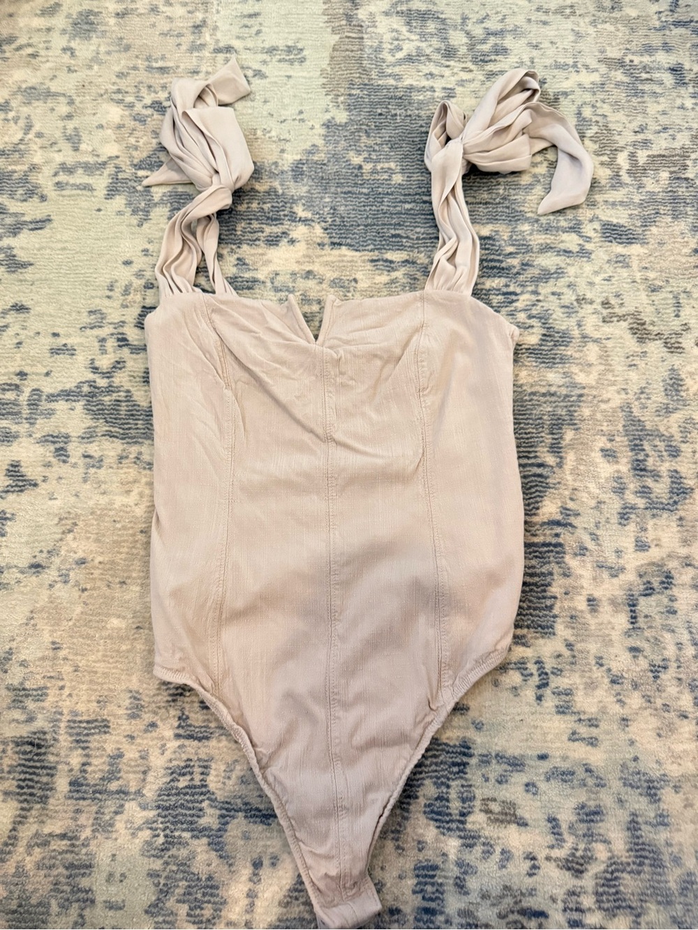 Free People Blush Tie-Shoulder Bodysuit